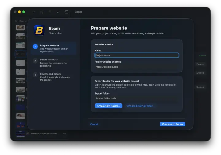 Beam screenshot