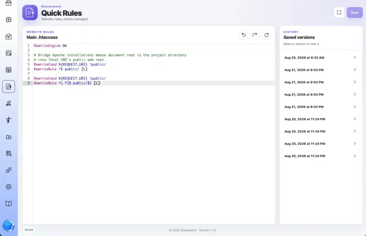 Quick Rules screenshot